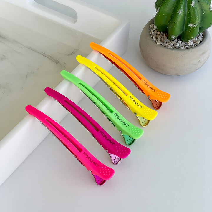 Framar Neon Hair Clips 10 pack – Professional Hair Clip