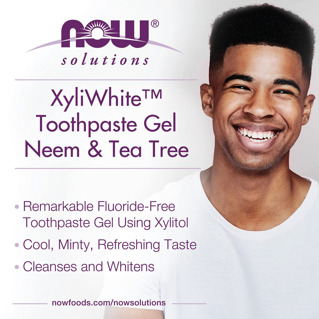 Now Foods, XyliWhite Toothpaste Gel, Neem &amp; Tea