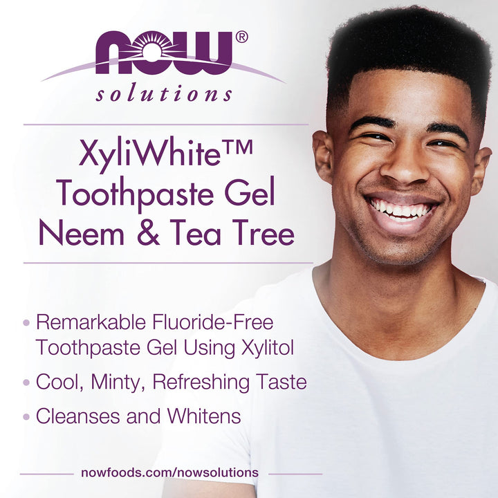 Now Foods, XyliWhite Toothpaste Gel, Neem &amp; Tea