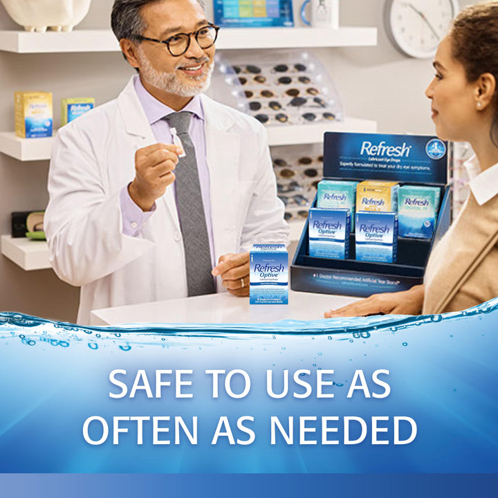 Refresh Optive Lubricant Eye Drops Non-Preserved Tears,