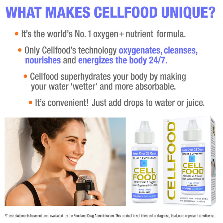 Liquid Concentrate, 1 fl oz - Oxygen + Nutrient Supplement - Supports Immune System, Energy, Endurance, Hydration &amp; Overall Health - Gluten Free, Non-GMO, Cert. Kosher - Makes Over 22 Quarts