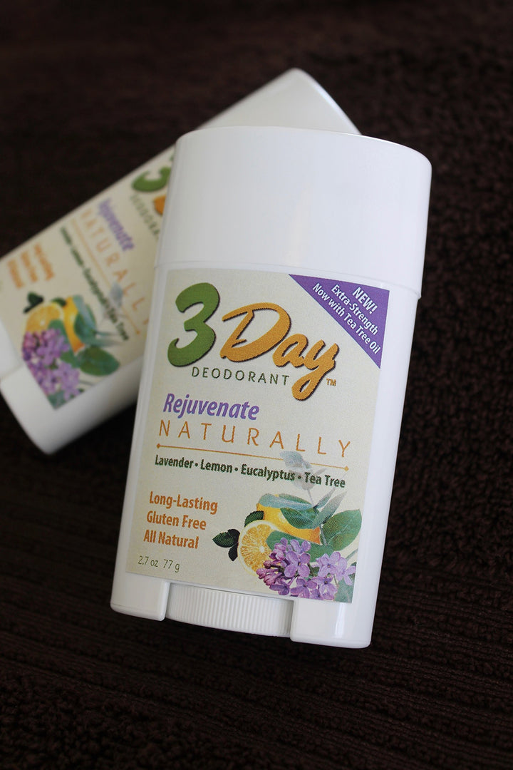 3-Day Natural Deodorant - New Softer Formula - All Natural, Farm Tested (2.5 oz Stick) Gluten Free, Aluminum Free (Rejuvenate)