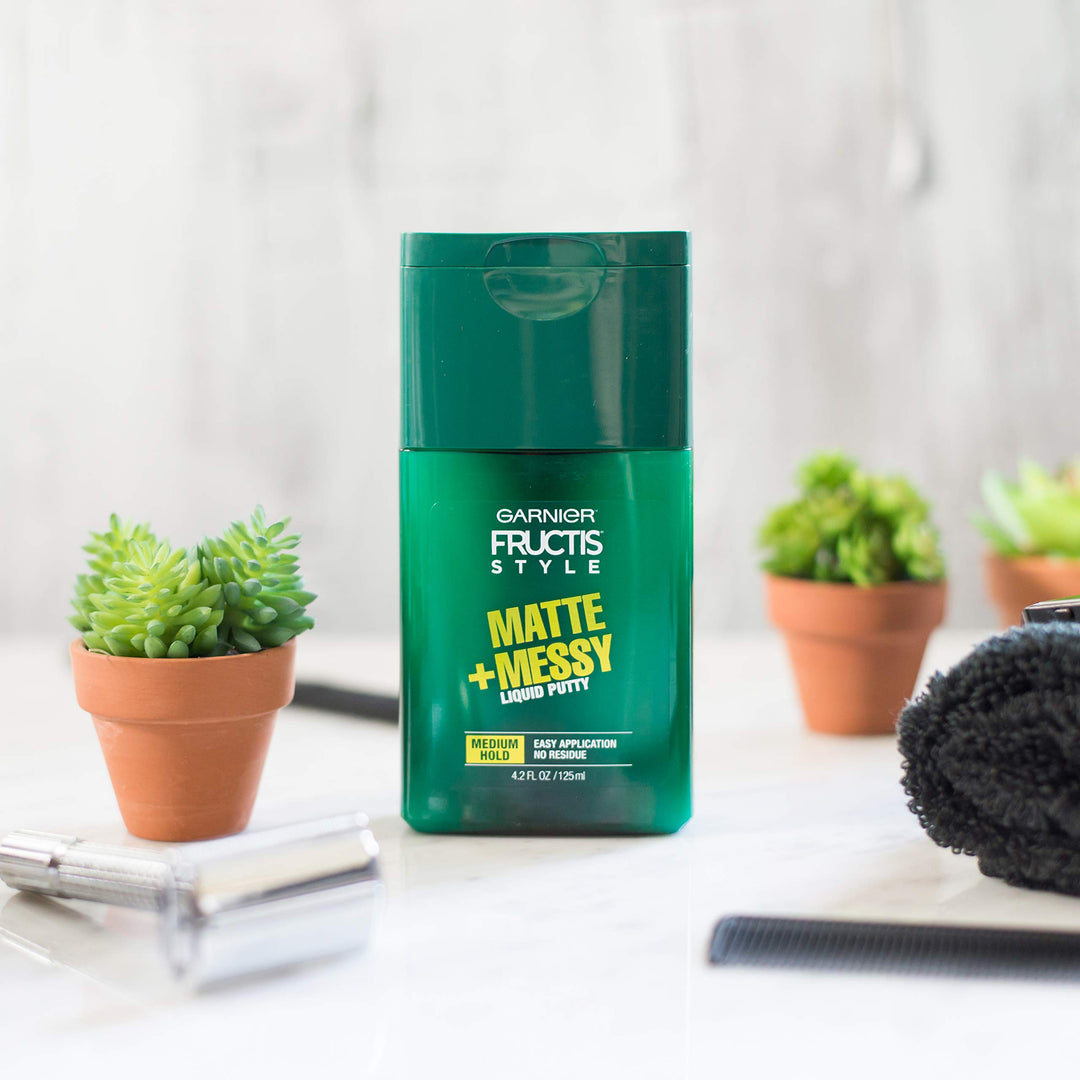 Fructis Style Matte &amp; Messy Liquid Hair Putty for Men, 4.2 Ounce