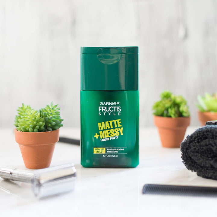 Fructis Style Matte &amp; Messy Liquid Hair Putty for Men, 4.2 Ounce