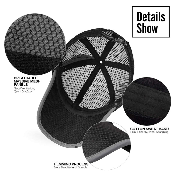 Unisex Breathable Full Mesh Baseball Cap Quick Dry Running hat Lightweight Cooling Water Sports Hat