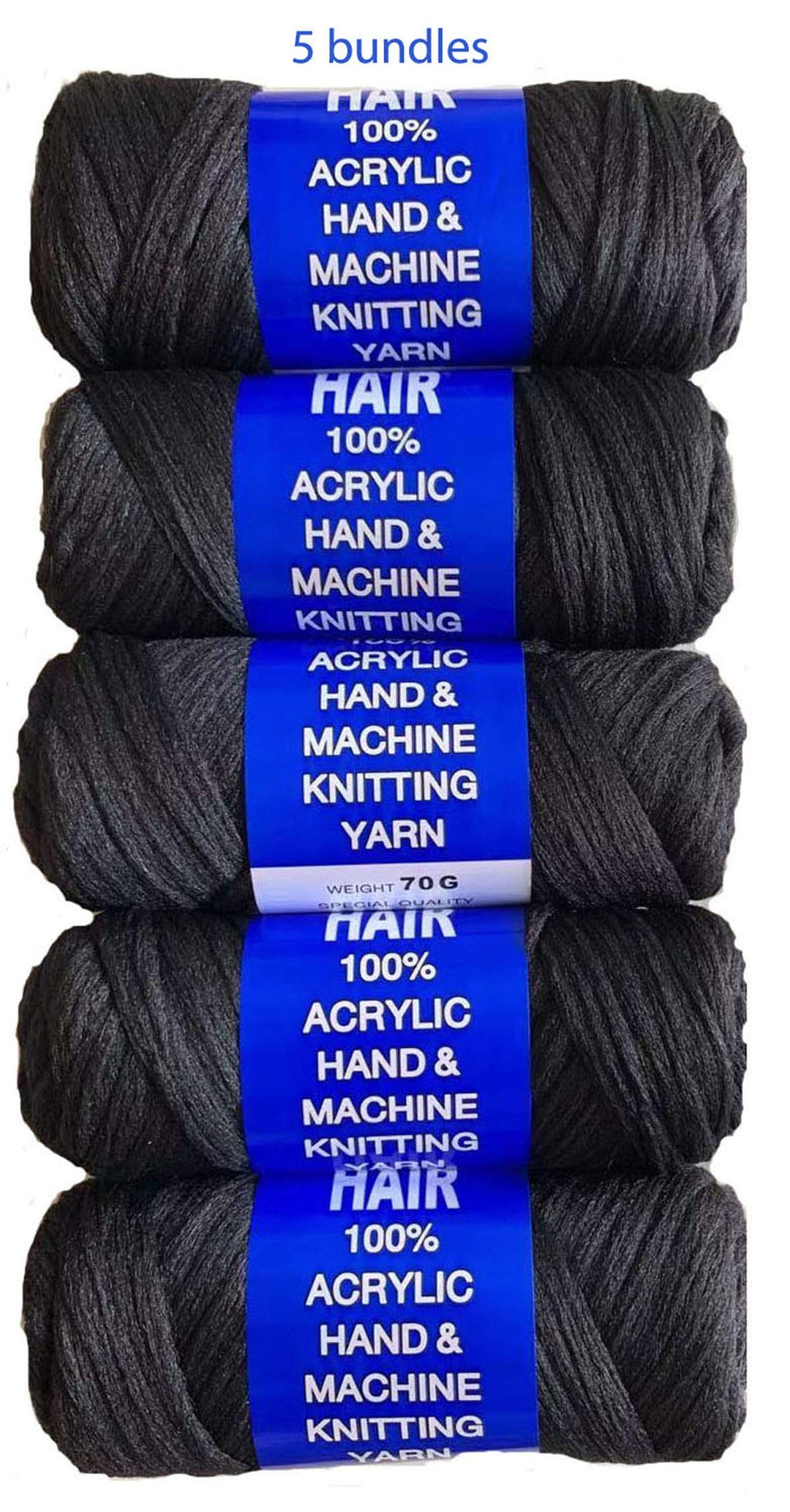Brazilian Wool Acrylic Yarn for Hair Jumbo Braid /Senegalese Twist /Wraps (Natural Black)