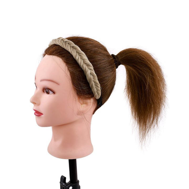Braids Headband For Women Fishtail Braided Hairband Fishtails Braids Fish Tail Braid Hairband Plaited Braid Headband Synthetic Braid Headband Hairpieces For Girl 45g #30