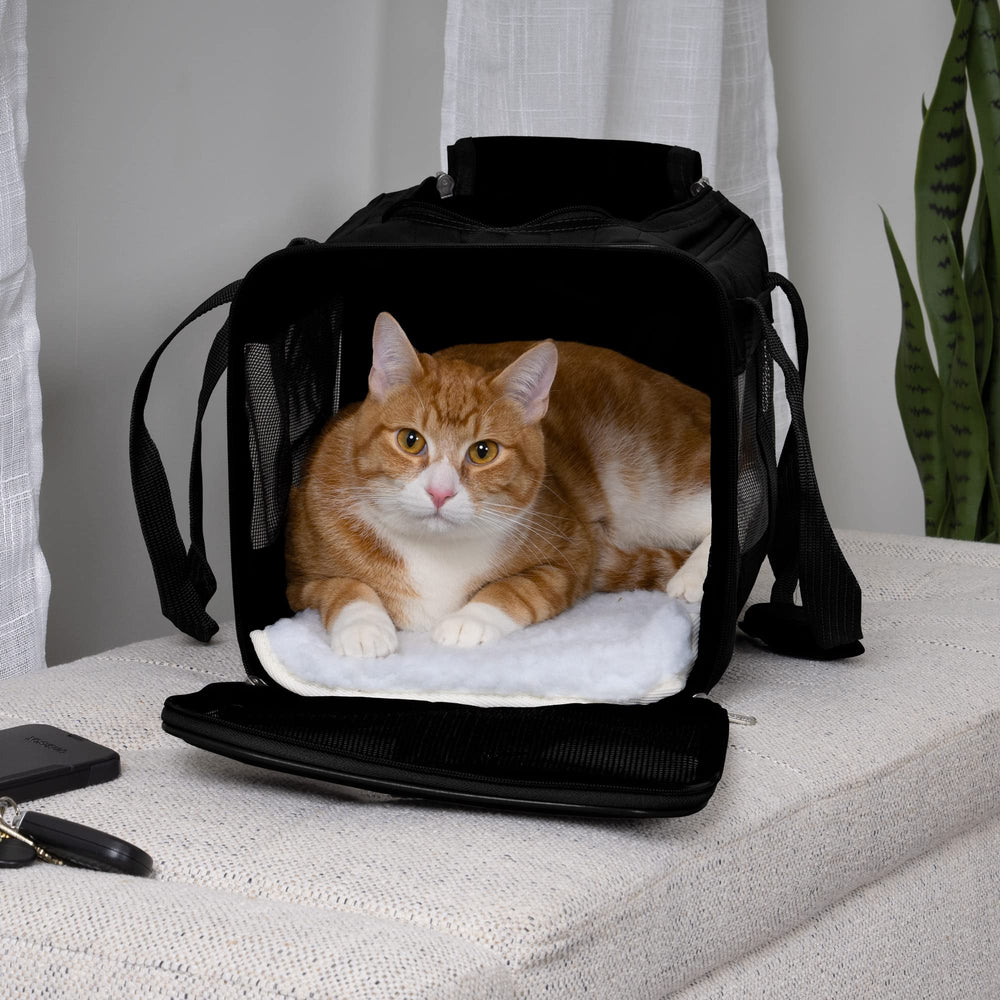 Original Deluxe Travel Pet Carrier, Airline Approved & Guaranteed On Board - Black, Medium