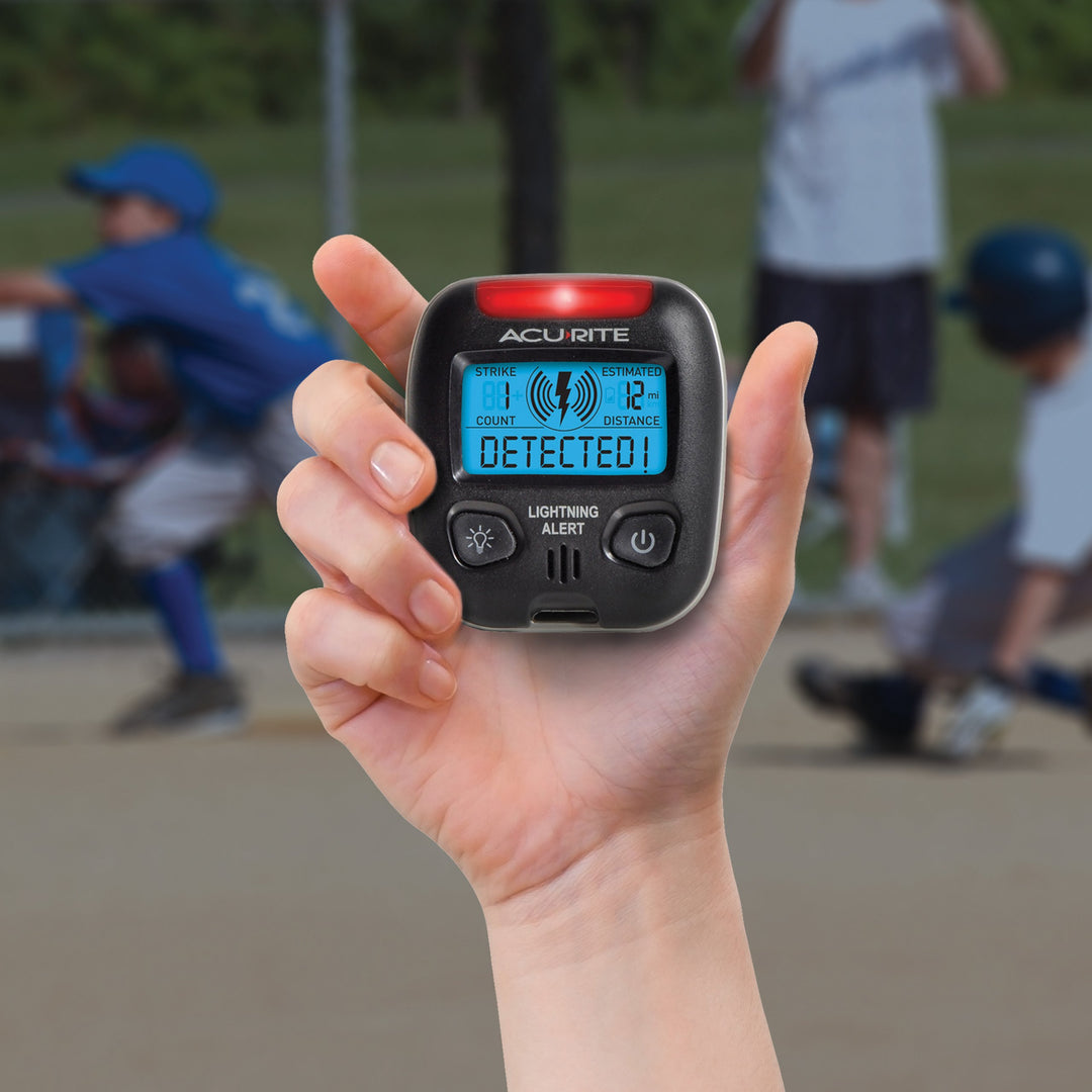 AcuRite 02020 Portable Lightning Detector Black, 2½L x 1W x 2¾H