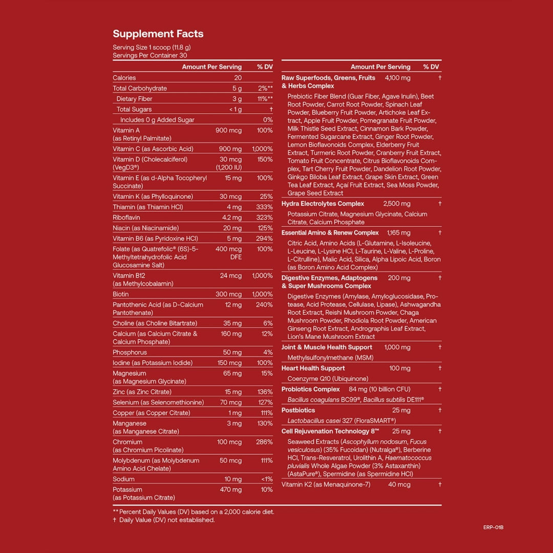 Daily Ultimate Essentials All-in-One Multivitamin Supplement (30 Servings, Starter Kit - Scoop + Tumbler Included)