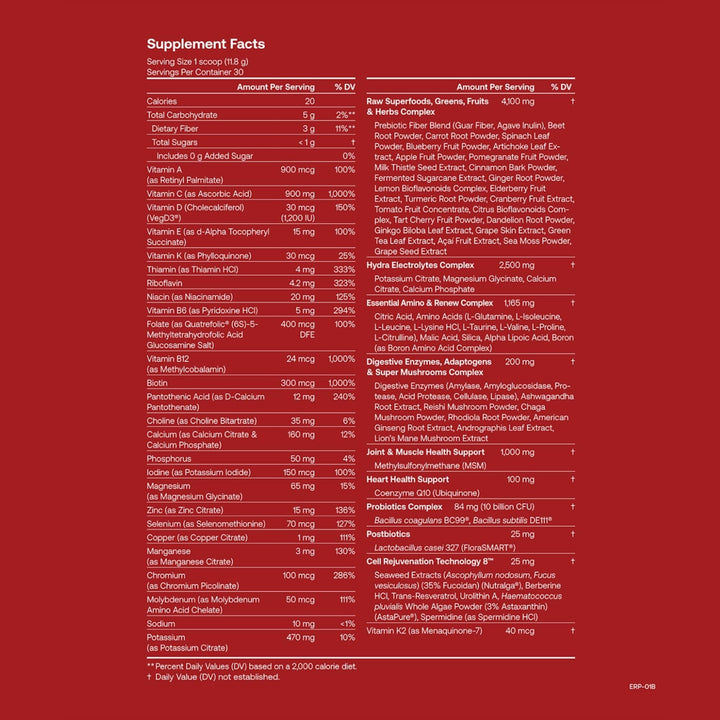 Daily Ultimate Essentials All-in-One Multivitamin Supplement (30 Servings, Starter Kit - Scoop + Tumbler Included)