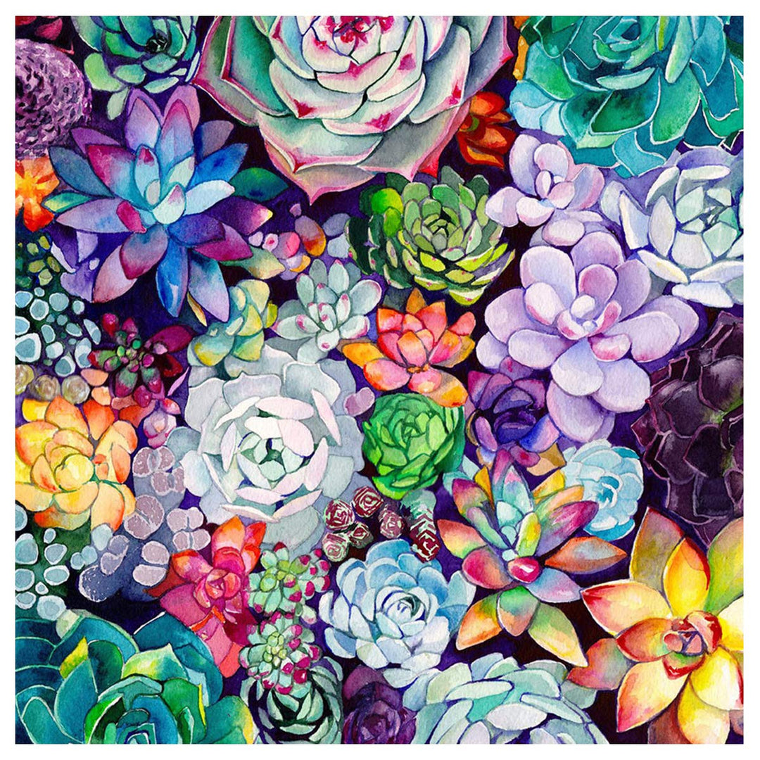 5D Diamond Painting Kits for Adults, Succulents Diamond Art DIY Full Drills Crystal Rhinestone Embroidery Crafts, Home Decor, 16 x 16 inch