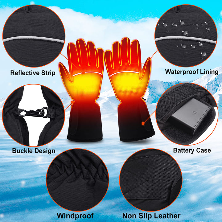 Heated Gloves for Men Women, Electric Battery Heating Gloves for Hunting Camping Motorcycle Driving Skiing Working Gardening