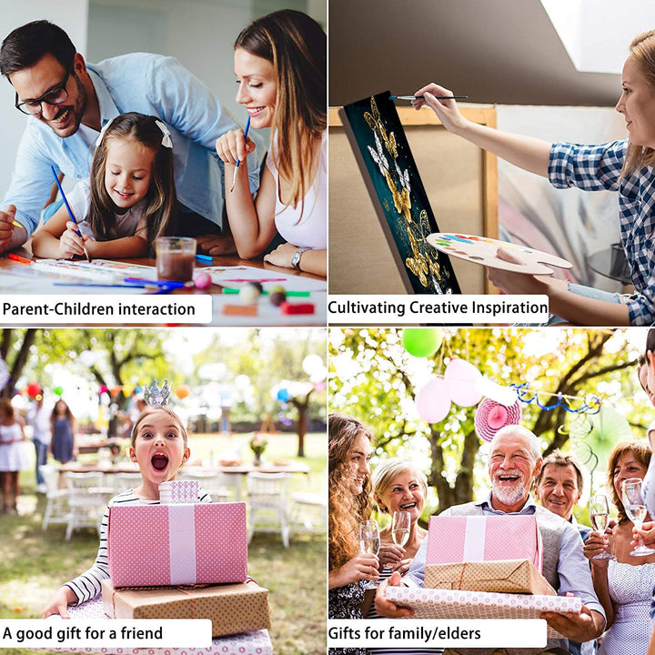 Paint by Numbers for Adults,DIY Paint by Number Beginner &amp; Kids,Butterfly Drawing Acrylic Paint and Brushes Sets,16×20 Inches Christmas Decor Decorations Gifts