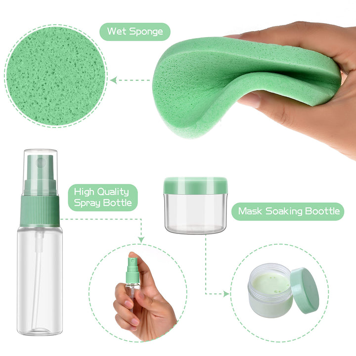 11 Pcs Face Mask Mixing Bowl Set, Premium DIY Facemask Mixing Tool Kit with Facial Mask Bowl Stick Spatula Silicone Brush Spray Bottle Puff Soaking Bottle Gauges