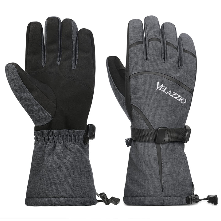 Eco Gray Ski Gloves - Gray, L