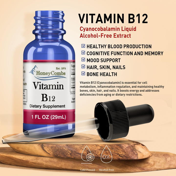 Vitamin B12 Liquid Drops–B12 Liquid Cyanocobalamin Drop