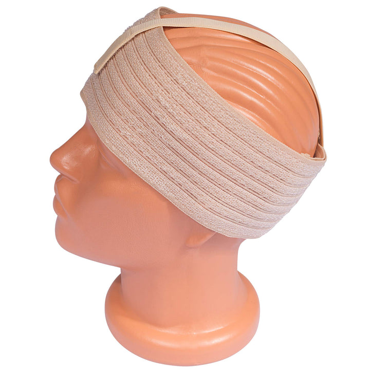 Post Surgical Chin Strap Bandage for Women - Neck and Chin Compression Garment Wrap - Face Slimmer, Jowl Tightening, Chin Lifting (Beige)