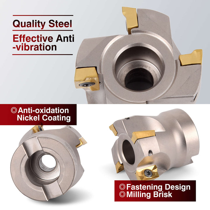 Face Milling Holder CNC Milling Cutter - BT40-FMB22 Shank Face Mill Arbor Mill Cutter BAP400R 50-22-4T with Indexable Insert APMT1604 - (Milling Cutter+10 Inserts+Arbor) Supplied