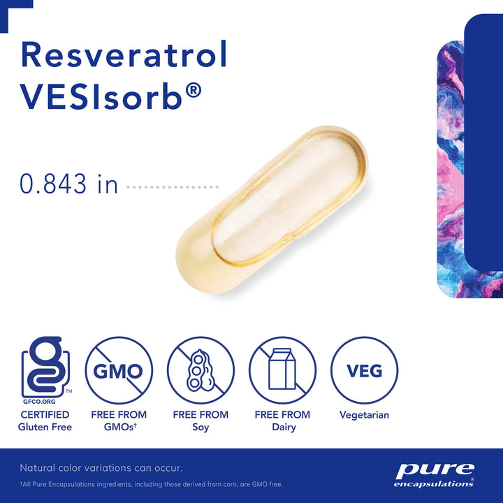 Resveratrol VES-Sorb | Hypoallergenic Support for Cellular and Cardiovascular Health* | 90 Capsules