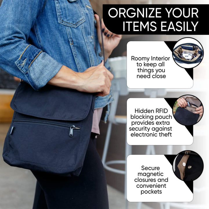 Peak Gear Crossbody Travel Purse with RFID Blocking Poc