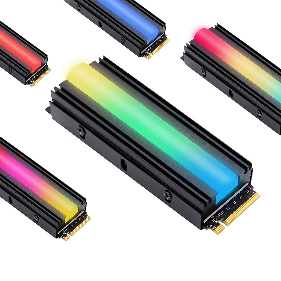 EZDIY-FAB 5V ARGB SATA NVMe NGFF M.2 Heatsink SSD Coole