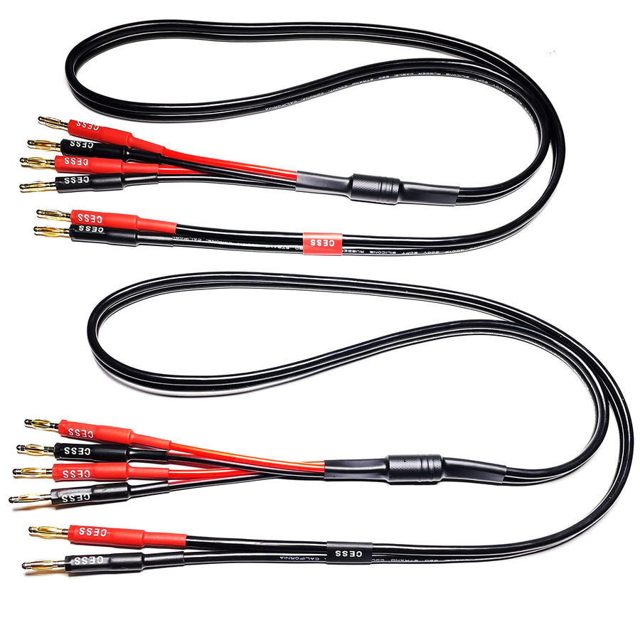 CESS-106-3f Bi-Wire Banana Plug Splitter Speaker Cable,