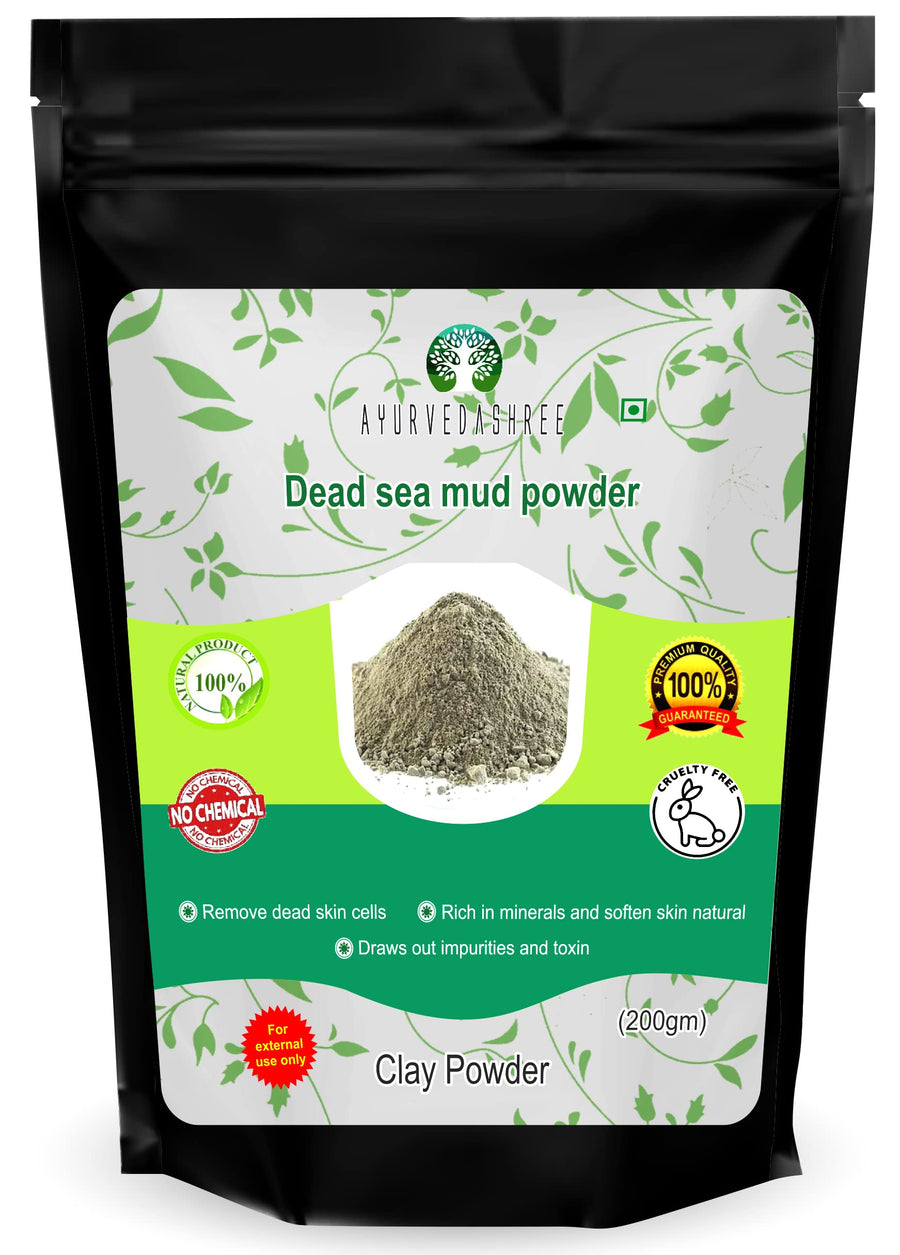 Dead Sea Mud 200 Gm | Nourishes Exfoliates Softens & Detoxify the Skin | DRY CLAY POWDER | 100% Only Dead Sea mud powder | Skin care | Facial Mask