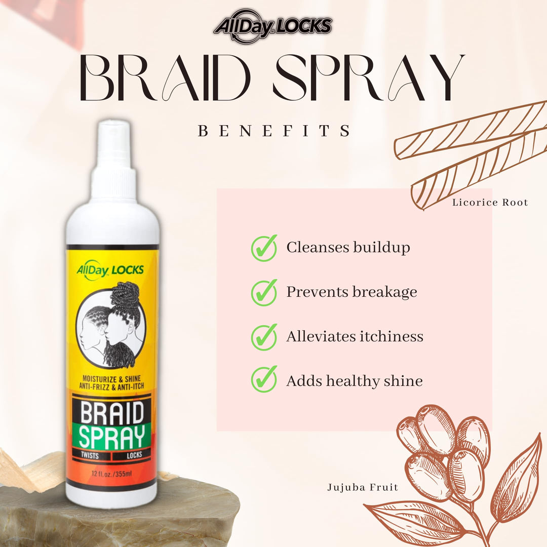 All Day Locks Braid Spray (12 Fl Oz)