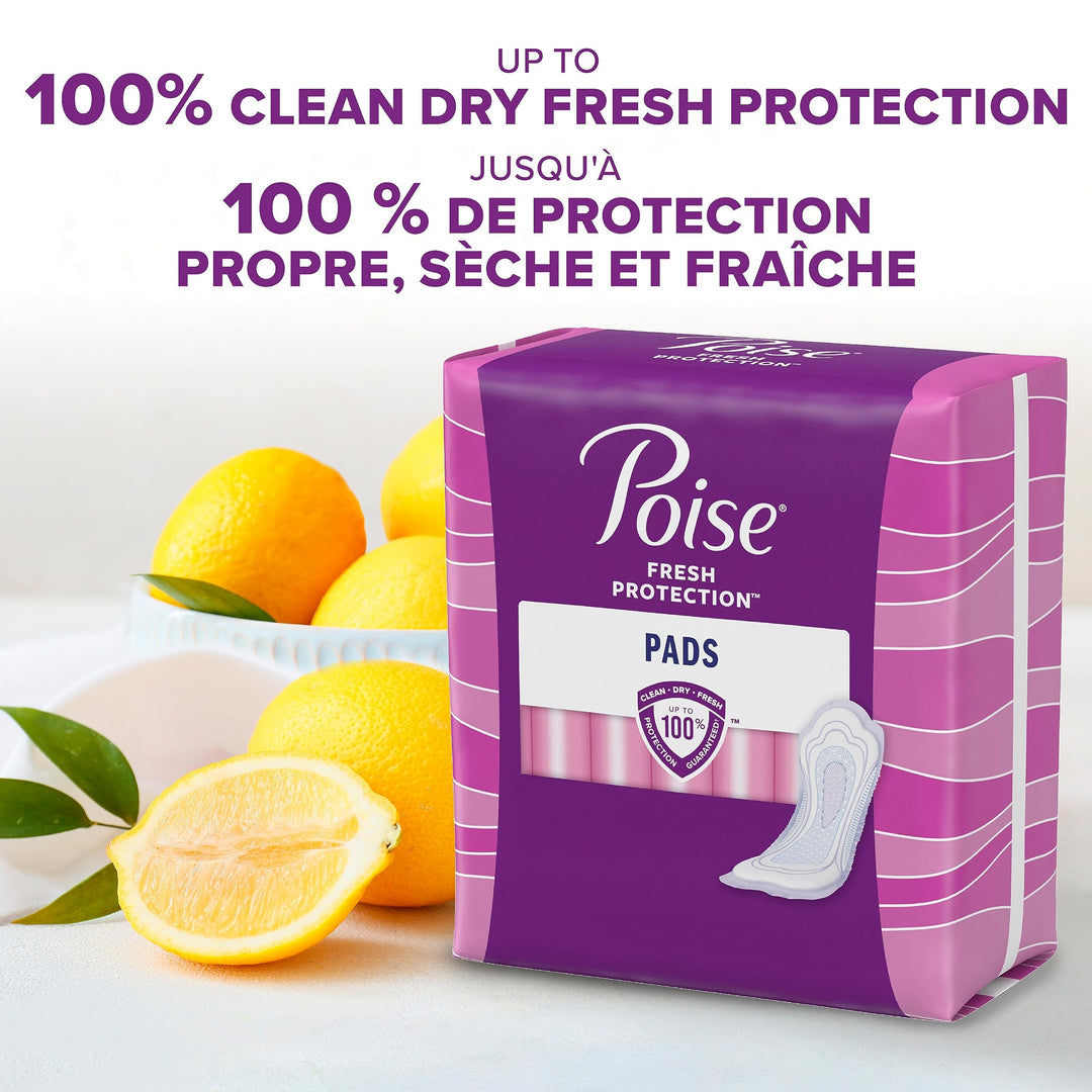 Poise Incontinence Pads, Maximum Absorbency, Long, 64 C