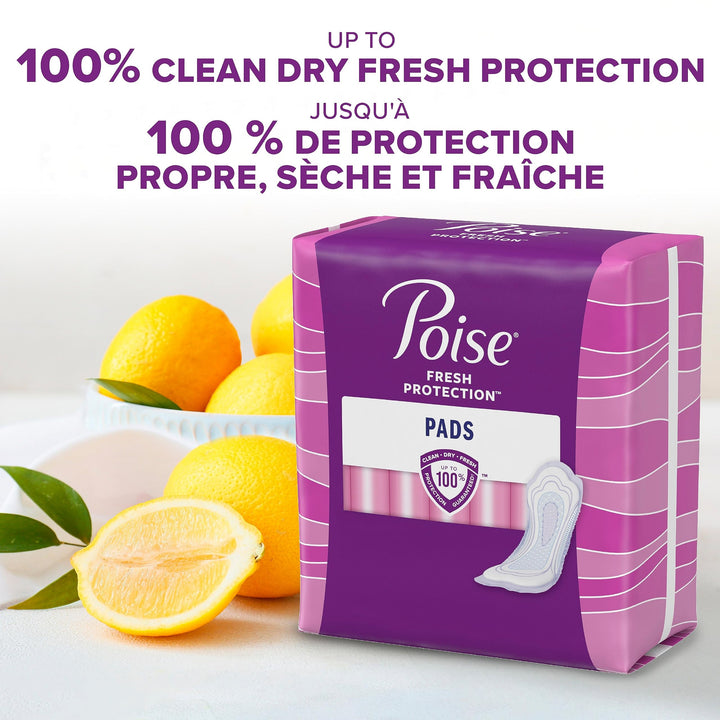 Poise Maximum Absorbency Pads with Leak-Block Sides, 14