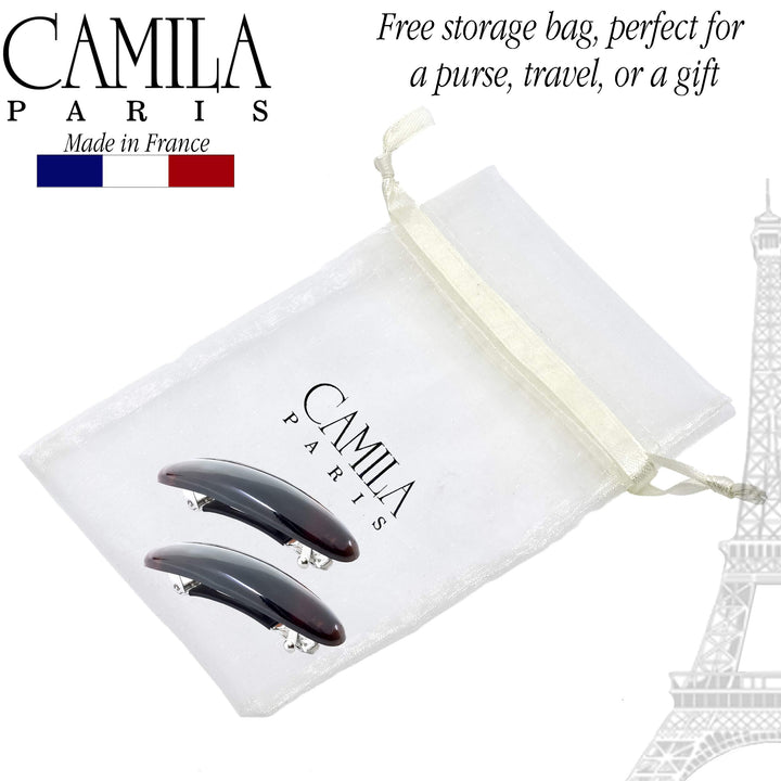 Paris French Hair Barrettes Clips for Girls, Strong Hold Grip Hair Clips for Women, No Slip and Durable Styling Girls Hair Accessories, Made in France