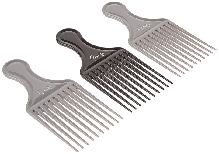 Goody Comb &amp; Lift Hair Pick, 3 Count, Assorted Colors (Pack of 2)