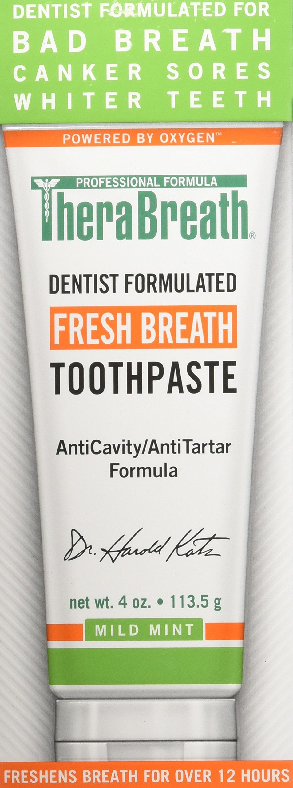 TheraBreath Fresh Breath Toothpaste 4 oz