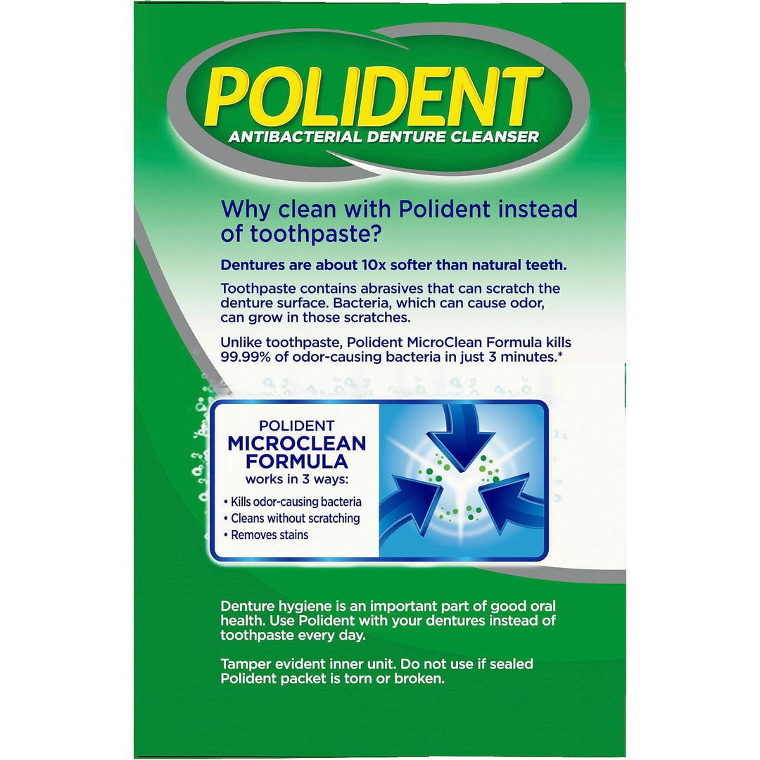 Polident 3 Minute, Antibacterial Denture Cleanser 120 e