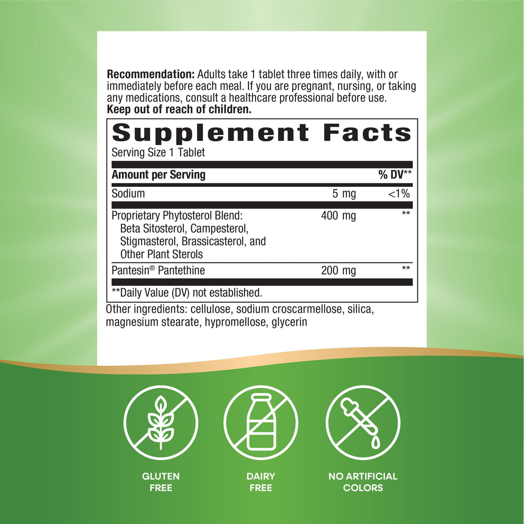 Nature&#39;s Way Enzymatic Therapy, Supports Healthy Cholesterol Levels Already within a Normal Range*, 90 Tablets