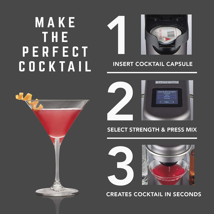 Bartesian Cosmopolitan Cocktail Mixer Capsules, Pack of 18 Cocktail Capsules, for Bartesian Premium Cocktail Maker (55404)