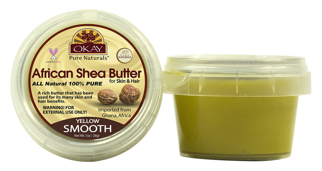 Shea Butter Jar, Yellow, 1 Ounce