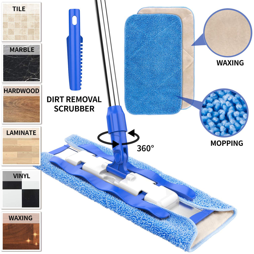 MR.SIGA Professional Microfiber Mop for Hardwood, Lamin