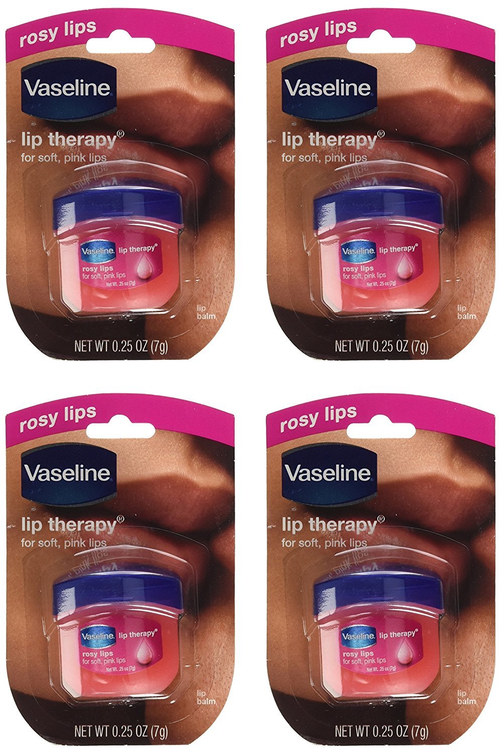 , Rosy Lips, Lip Therapy.25 OZ, (Pack of 4)