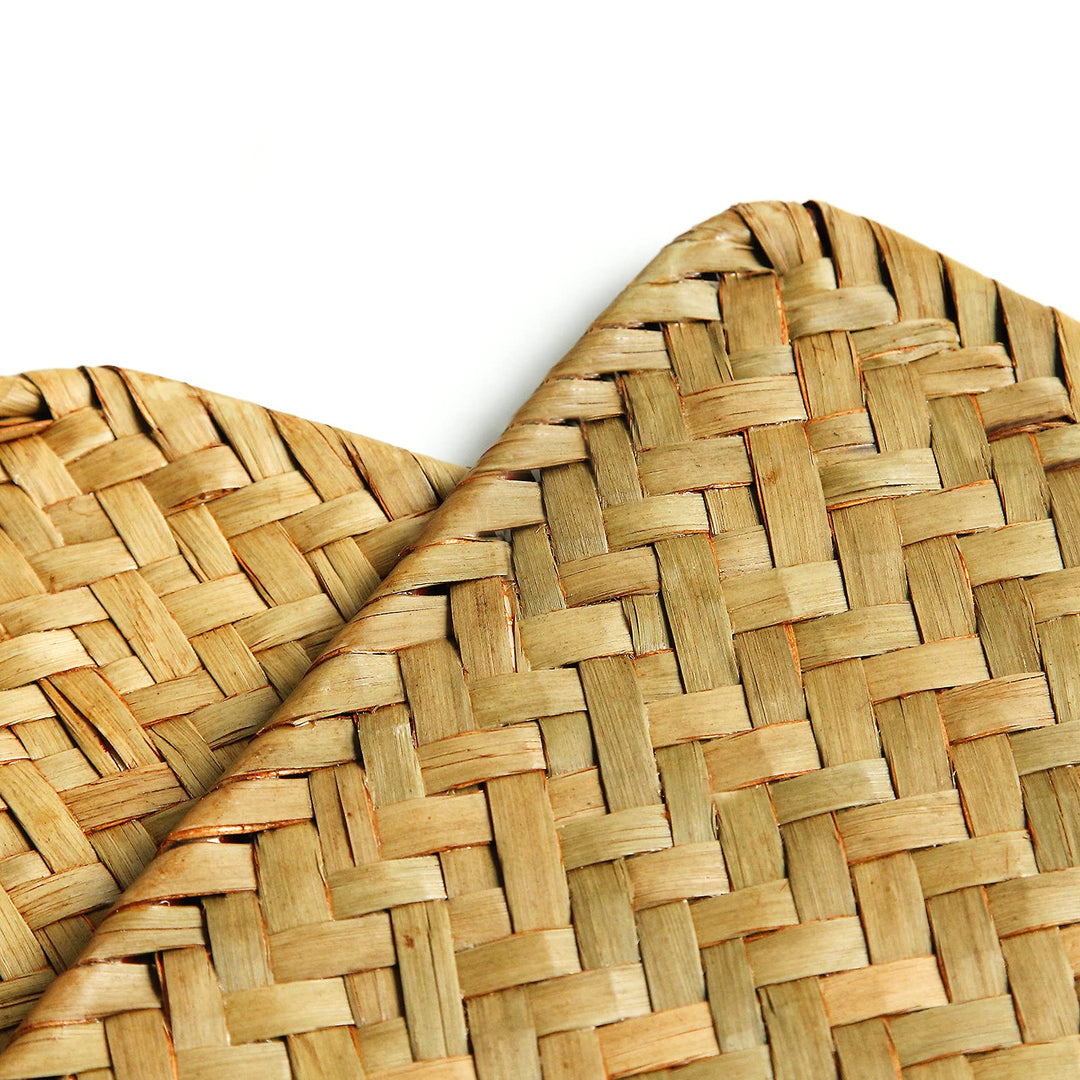 6pcs Seagrass Place Mats 17 x 12 Wicker Rattan Woven Placemats for Dining Table and Kitchen Table Placemats Indoor Home Boho Decor (Set of 6)