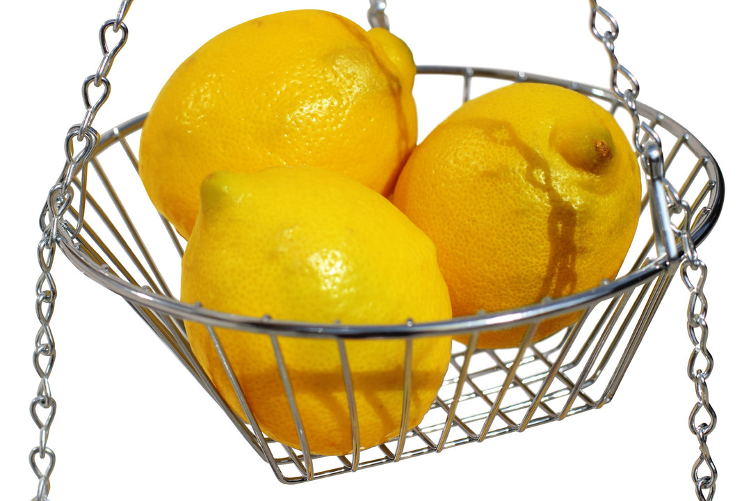 Deco Brothers Hanging Fruit Basket, 3-Tier, Chrome