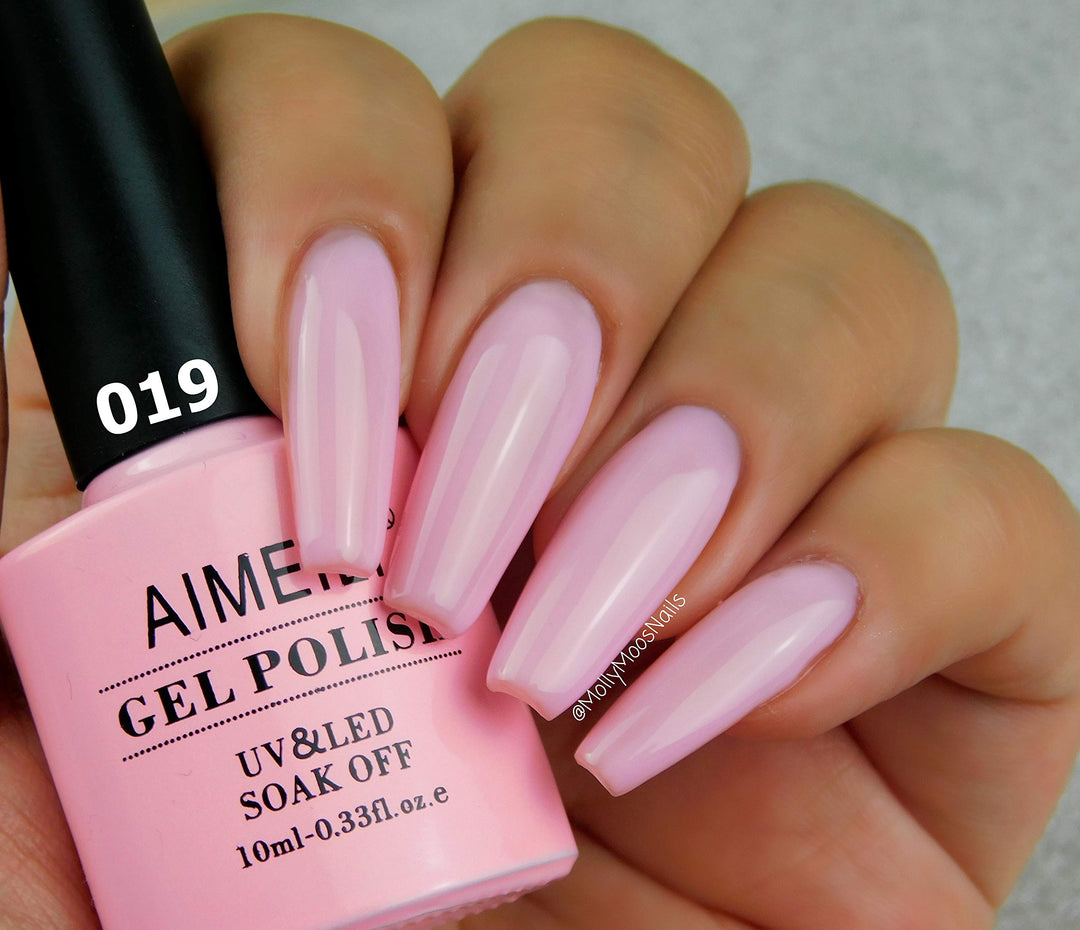 Soak Off U V LED Hema Free Pink Gel Nail Polish - Cake Pop (019) 10ml