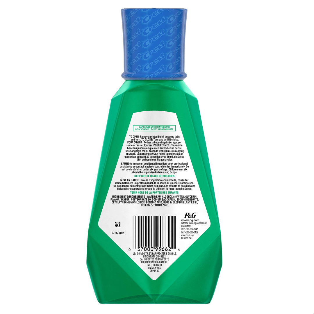 Crest Scope Classic Mouthwash, Original Formula, 1 L
