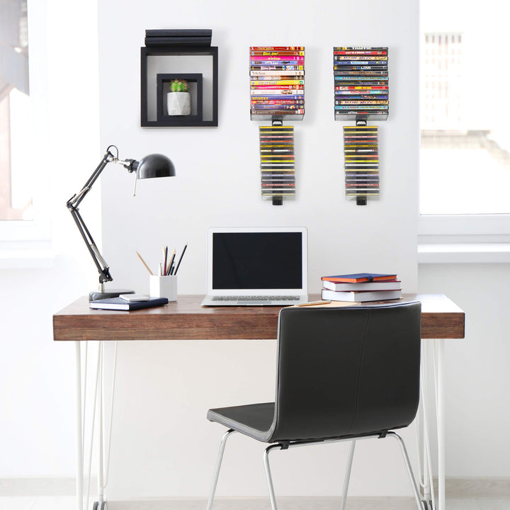 Atlantic Media Stix, Wall-Mount CD/DVD Media Storage Ra