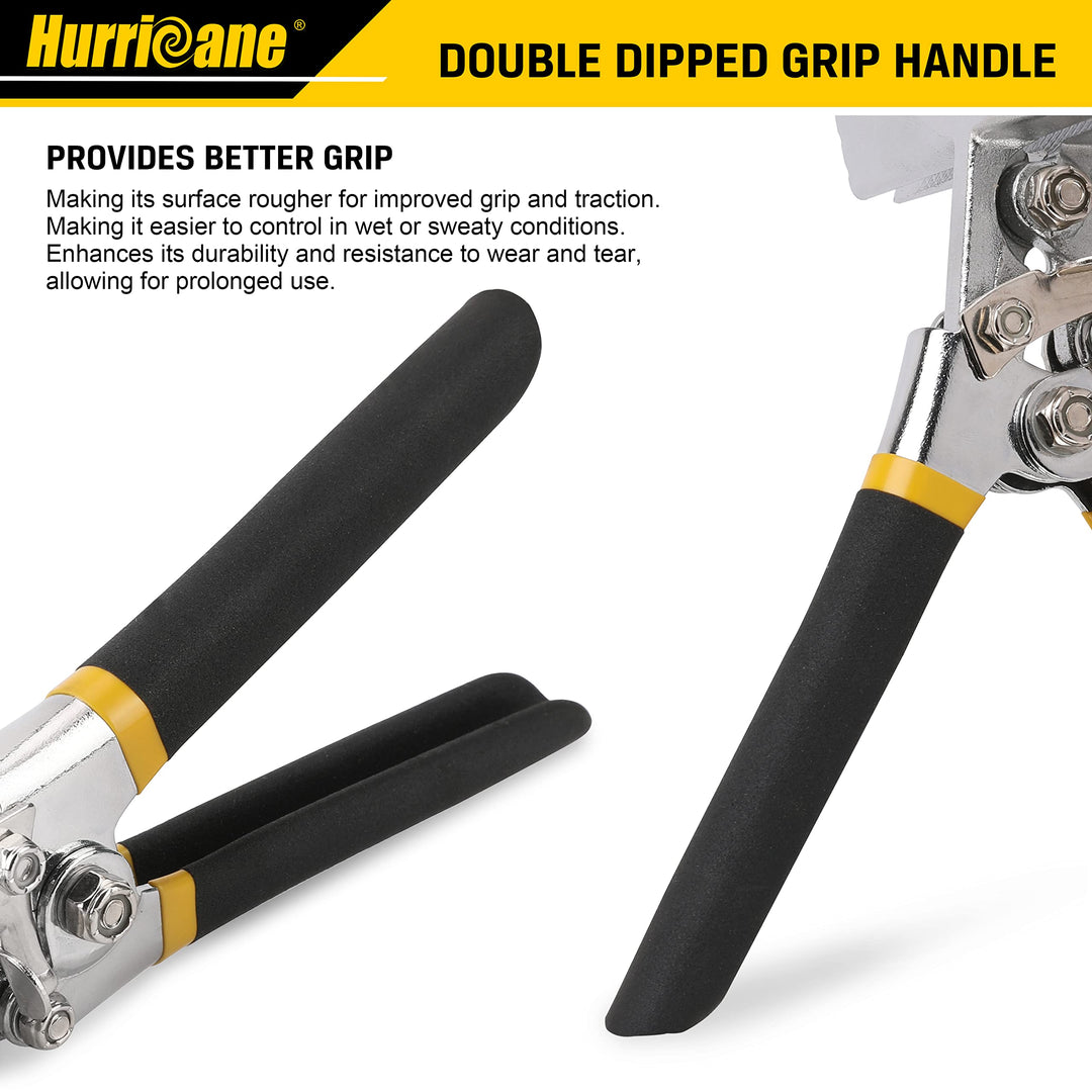 HURRICANE Sheet Metal Hand Seamer, 6 Inch Straight Jaw 