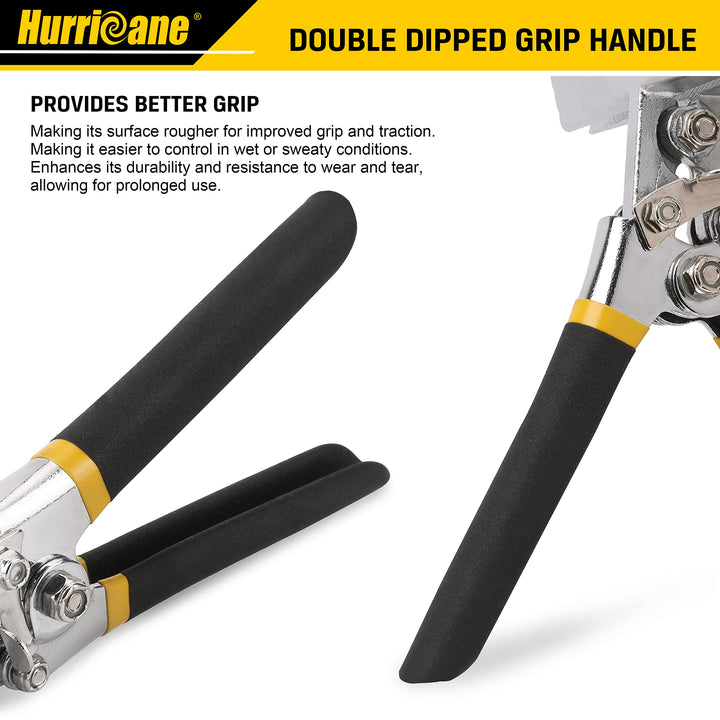 HURRICANE Sheet Metal Hand Seamer, 6 Inch Straight Jaw 