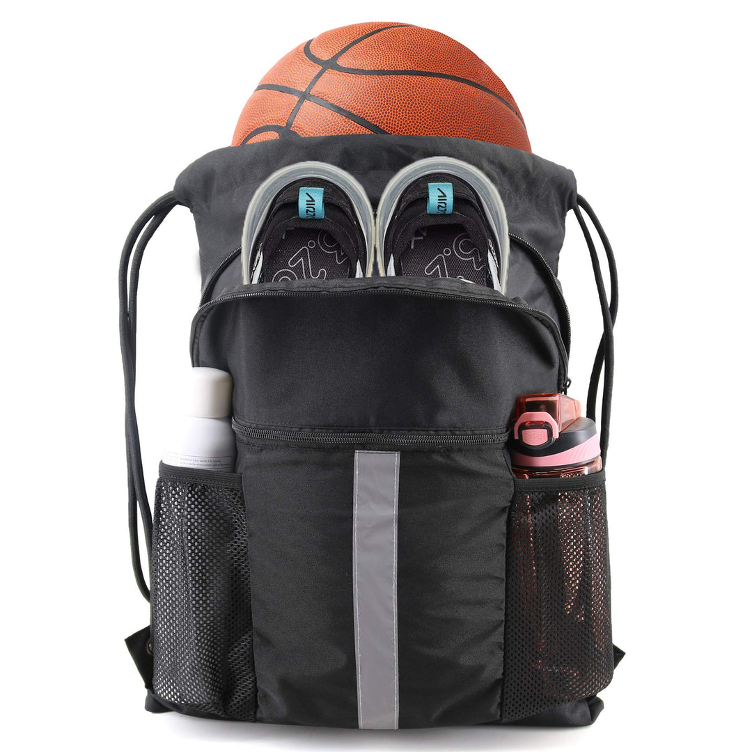 BeeGreen Drawstring Backpack Bag with Shoe Compartment,