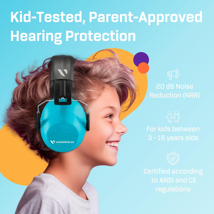 Kids Ear Protection, Noise Canceling Headphones Kids, Age 3-16, 26dB Noise Reduction, Ear Muffs for Kids, Kids Noise Cancelling Headphones, Earmuffs for Autism, Boys, Girls, Toddlers