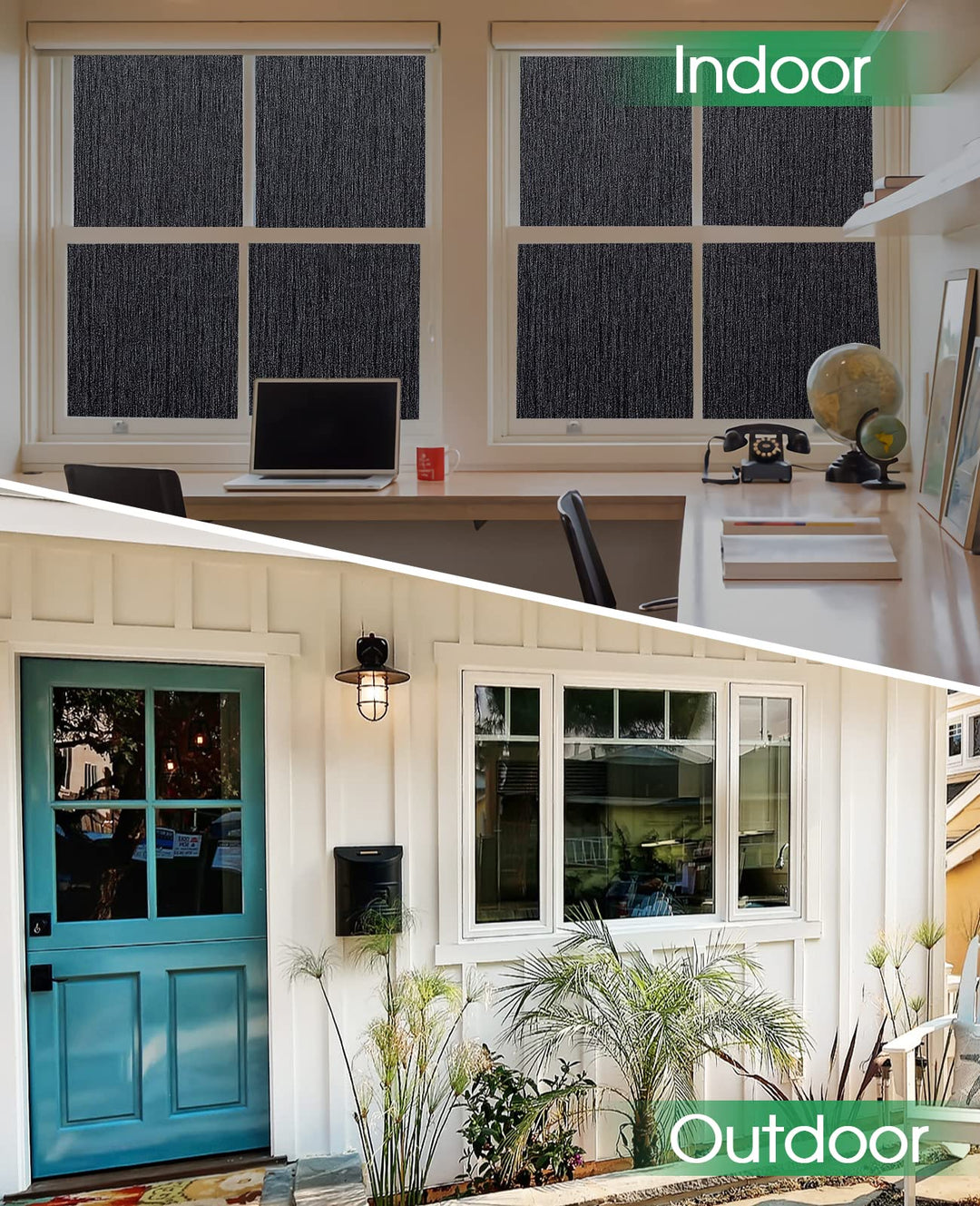 Coavas Blackout Window Film Light Blocking: 100% Black 